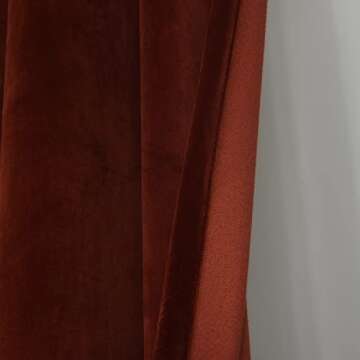 Roslynwood Burnt Ochre Velvet Curtains for Elegant Decor