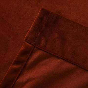 Roslynwood Burnt Ochre Velvet Curtains for Elegant Decor