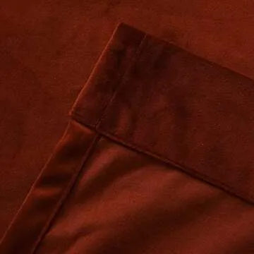 Roslynwood Burnt Ochre Velvet Curtains for Elegant Decor