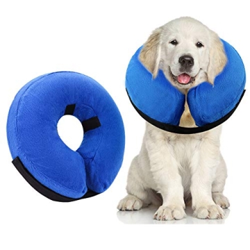 AhlsenL Inflatable Dog Cone Collar for After Surgery, Protective Soft Pet Recovery Collar Prevent Do...