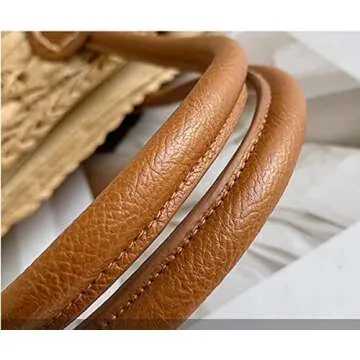 UniCloud Straw Tote Rattan Woven Summer Shoulder Bag (Light)