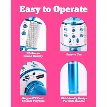 VERKB Kids Karaoke Microphone for Fun Singing