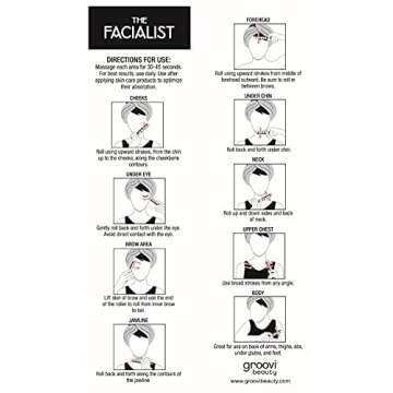 GROOVI BEAUTY Face Roller Massaging Stones Uplift Skin, Promote Lymphatic draining, Reduces fine Lines & Wrinkles, de-Puffs The Skin & Reduces Facial Muscle Tension | No Batteries