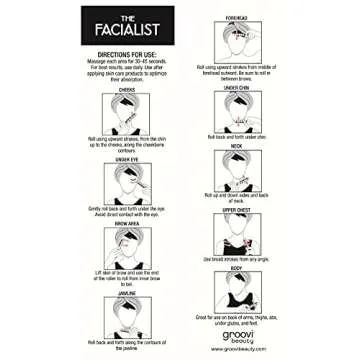 GROOVI BEAUTY Face Roller Massaging Stones Uplift Skin, Promote Lymphatic draining, Reduces fine Lines & Wrinkles, de-Puffs The Skin & Reduces Facial Muscle Tension | No Batteries