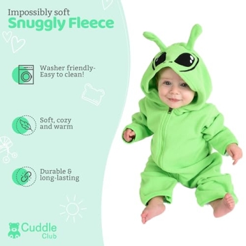 Fleece Baby Bunting Bodysuit – Infant One Piece Kids Hooded Romper Outerwear Toddler Jacket