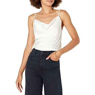 The Drop Women's Christy Cowl Neck Silky Top Shirt