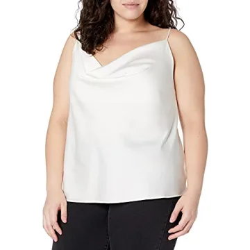 The Drop Women's Christy Cowl Neck Silky Top Shirt