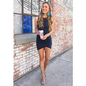 BTFBM 2025 Summer Sleeveless Bodycon Dress for Women