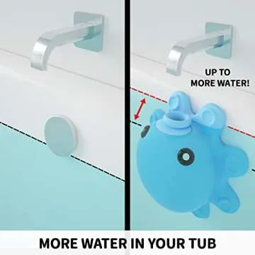 Silicone Bathtub Overflow Drain Cover for Deeper Bathing