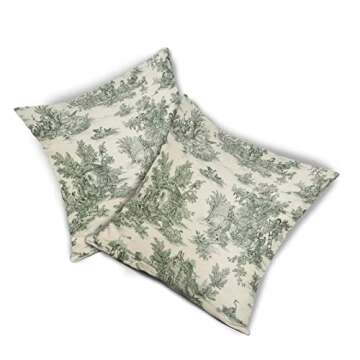 apport French Country Pillow Covers Set of 2 18x18 Inch