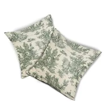 apport French Country Pillow Covers Set of 2 18x18 Inch