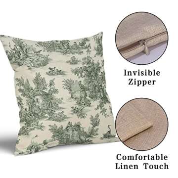 apport French Country Pillow Covers Set of 2 18x18 Inch