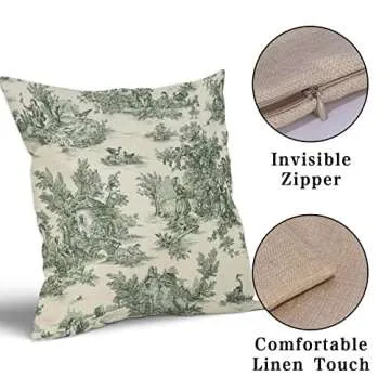 apport French Country Pillow Covers Set of 2 18x18 Inch