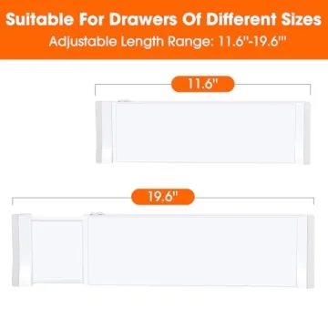 5 Pack Adjustable Drawer Organizers for Effective Storage