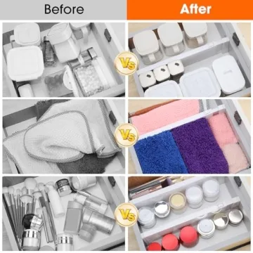 5 Pack Adjustable Drawer Organizers for Effective Storage