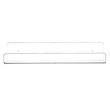 CY craft 15 inch Acrylic Invisible Floating Bookshelf for Kids Room, Modern Picture Ledge Display Toy Storage Wall Shelf 5MM Thick U Shelves Storage Rack,Set of 6