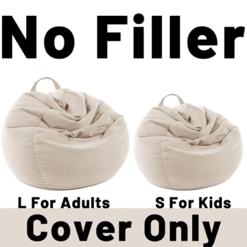 LPMOERA Storage Bean Bag Cover for Kids and Adults