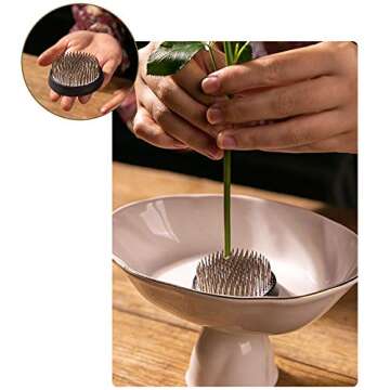 Flower Frog Stainless Steel Pin Frog Flower Arrangement Holder (2.4 Inch (2pcs))