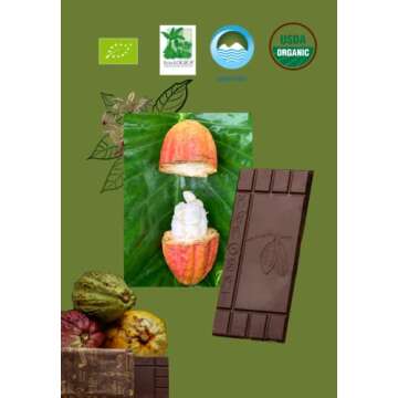 Kakoart Bruno's Chocolate | Chocolate Bars with flavors, 1.75oz/50g, 7 pack | Organic Single Origin Trinitarian Cacao from Costa Rica, certified by the USDA, Gluten free, Vegan (70% Lemon)