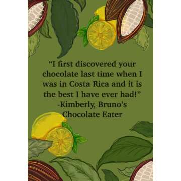 Kakoart Bruno's Chocolate | Chocolate Bars with flavors, 1.75oz/50g, 7 pack | Organic Single Origin Trinitarian Cacao from Costa Rica, certified by the USDA, Gluten free, Vegan (70% Lemon)