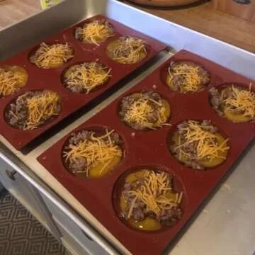 Palksky Silicone Egg Molds for Oven Baking, 3 Pcs 6-Cavity Silicone Egg Bite Molds for Breakfast Sandwiches, Non-Stick 3" Muffin Top Pans/Whoopie Pie Pan