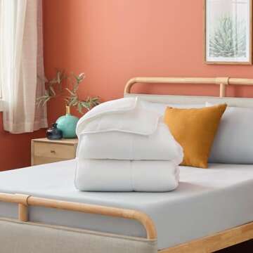 LINENSPA White Down Alternative Comforter and Duvet Insert - All-Season Comforter - Box Stitched Comforter - Bedding for Kids, Teens, and Adults - Full