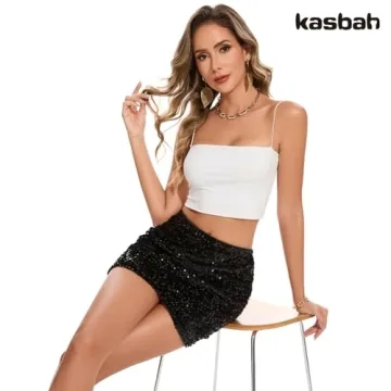 KASBAH Women’s Sequin Skirt for Parties and Night Out
