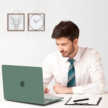 B BELK Compatible with MacBook Air 13 inch Case 2022 2021 2020 2019 2018 Release A2337 M1 A2179 A1932 Touch ID, Matte Plastic Hard Shell Case +Keyboard Cover +Screen Protector Retina, Midnight Green