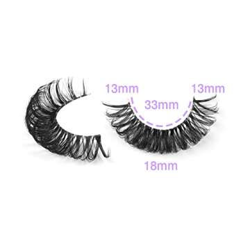 Wiwoseo 18MM False Eyelashes - 10 Pairs of Fluffy Volume Lash