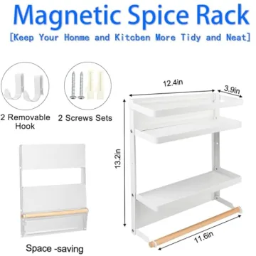 Dr.BeTree Magnetic Spice Rack - Space Saving Kitchen Solution