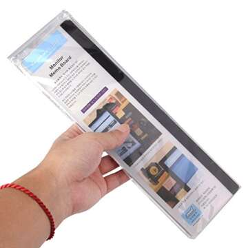 erduoduo 2pcs Monitor Memo Board,Monitor Sticky Note Holder,Universal Transparent Sticky Notes,Excelity Memo Board,Memo Board Message for Monitors(Left & Right)