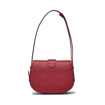 Senreve Cadence Crossbody, 100% Genuine Italian Leather Women's Handbag, Crossbody, Shoulder Bag, Pebbled Merlot Deep Red