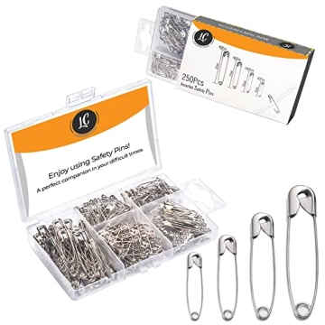 Luxurecourt 250 Pack Assorted Safety Pins for Crafts