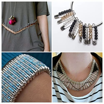 Luxurecourt 250 Pack Assorted Safety Pins for Crafts