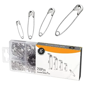 Luxurecourt 250 Pack Assorted Safety Pins for Crafts