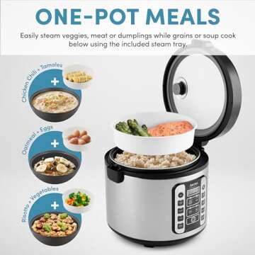 Aroma Professional Digital 20-Cup Rice Cooker and Slow Cooker - 10 Cooking Modes