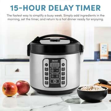 Aroma 20-Cup Digital Rice Cooker with Smart Cooking Modes