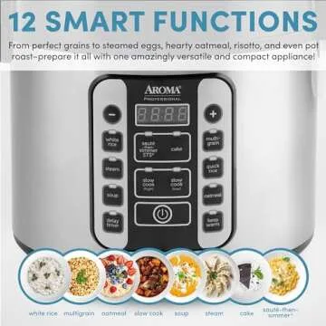Aroma 20-Cup Digital Rice Cooker with Smart Cooking Modes