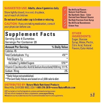 Nature Made Vitamin C Gummies - Tasty Immune Support