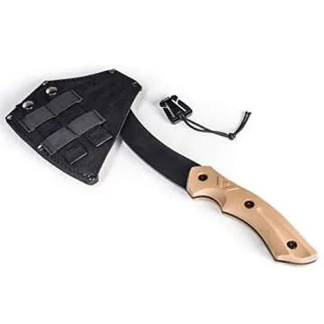 WEYLAND Survival Hatchet & Camping Axe with MOLLE Sheath - Small Tactical Bushcraft Camping Axes & Hatchets for Splitting & Chopping Wood, Kindling Splitter for fire, Throwing Tomahawk, Camp Hand Tool
