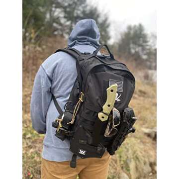 WEYLAND Survival Hatchet & Camping Axe with MOLLE Sheath - Small Tactical Bushcraft Camping Axes & Hatchets for Splitting & Chopping Wood, Kindling Splitter for fire, Throwing Tomahawk, Camp Hand Tool