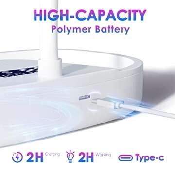 AORAEM UV Nail Lamp 3 Timer Settings 12W Rechargeable Gooseneck Nail Lamp with Digital Display Quicky Dry Led Nail Lamp for Professional Nail Salon Use Home DIY(Storage Groove Design)