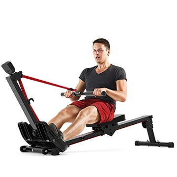Foldable Indoor Rowing Machine with Adjustable Resistance