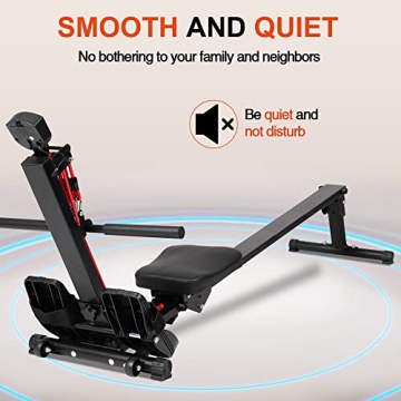 Foldable Indoor Rowing Machine with Adjustable Resistance