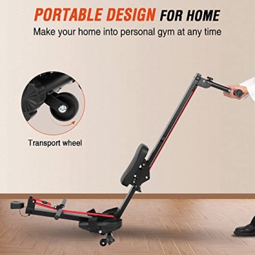 Foldable Indoor Rowing Machine with Adjustable Resistance