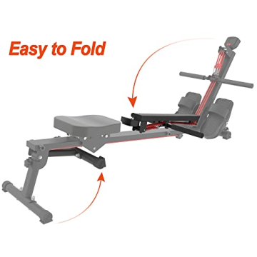 Foldable Indoor Rowing Machine with Adjustable Resistance