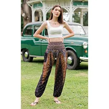 Banjamath® Women's Boho Yoga Palazzo Pants - Comfy & Chic