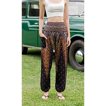 Banjamath® Women's Boho Yoga Palazzo Pants - Comfy & Chic