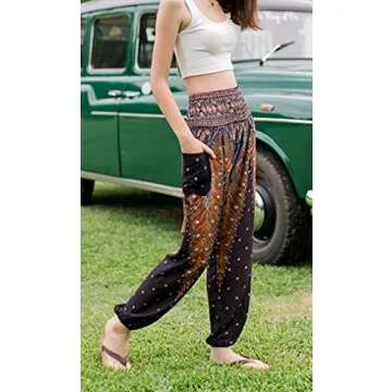 Banjamath® Women's Boho Yoga Palazzo Pants - Comfy & Chic