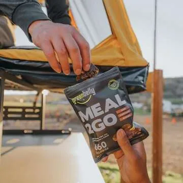 Greenbelly Backpacking Meals | All Natural Hiking Meal Bars | 650 Calories & High Protein | Dark Chocolate Banana, 5 Count